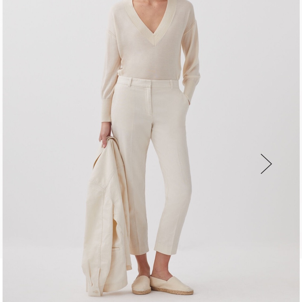 Comptoir Des Cotonniers Cream Ankle Pants